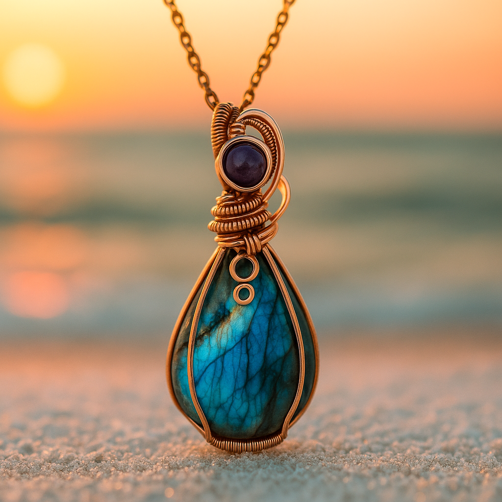 Vintage Mermaid Necklace – Handcrafted Golden Pendant
