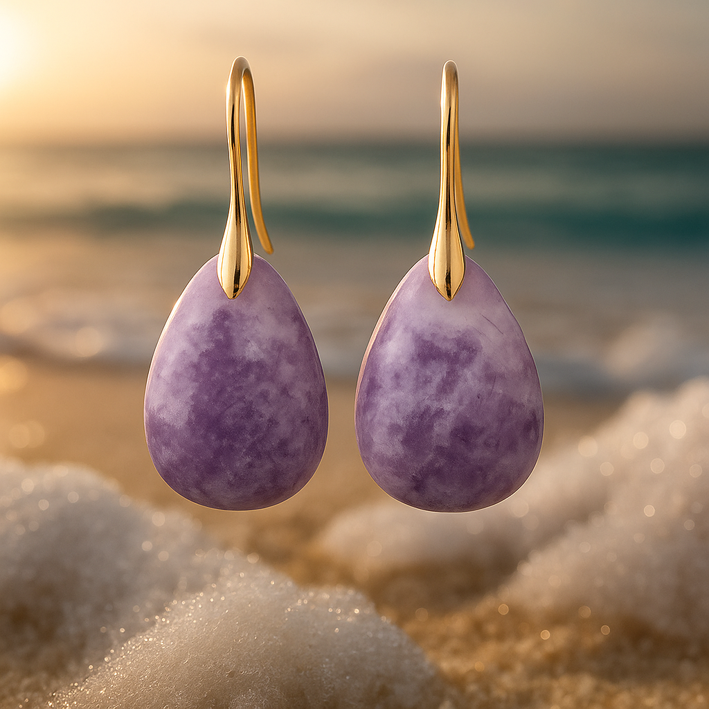 Lavirea – Soft Lilac Pastel Earrings