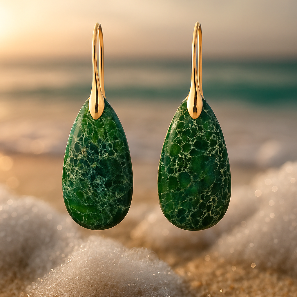 Isalea – Stunning Emerald Green Earrings