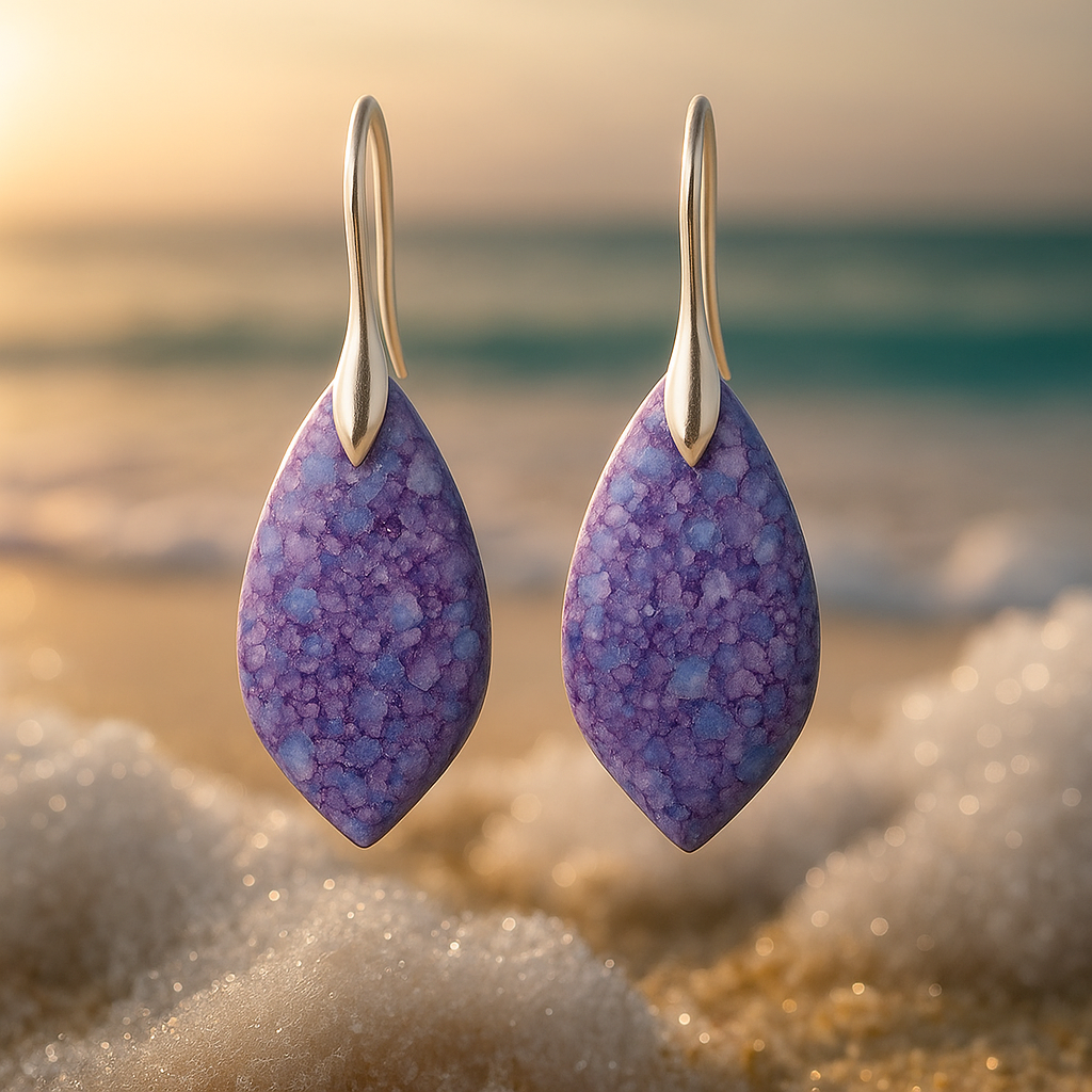 Mirelda – Elegant Purple Pearl Earrings