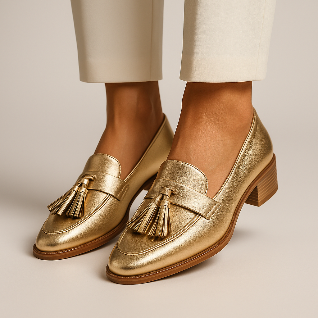 Valerie™ | Women's Luxe Golden Loafers