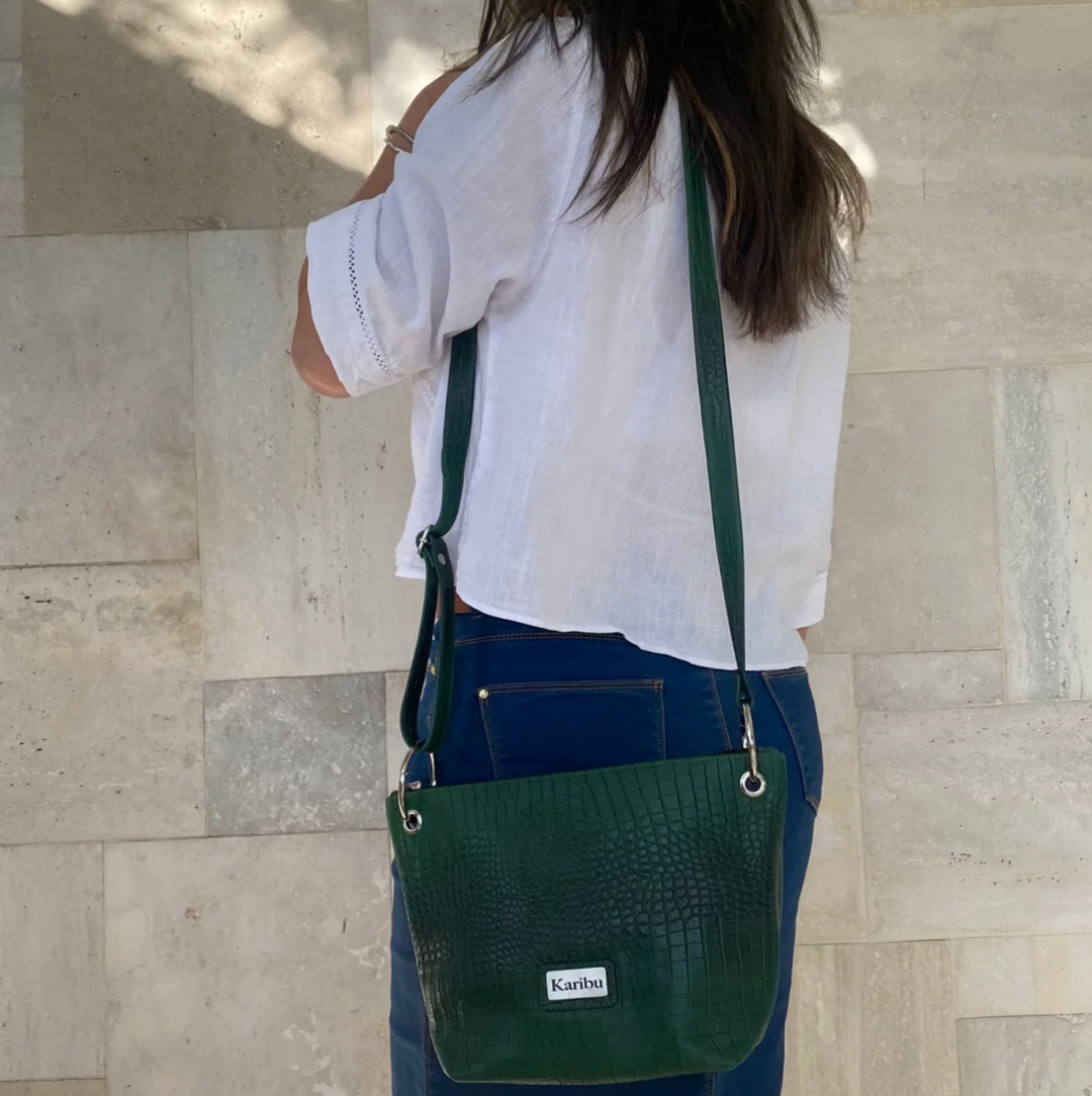 Josefa Green Textured Purse