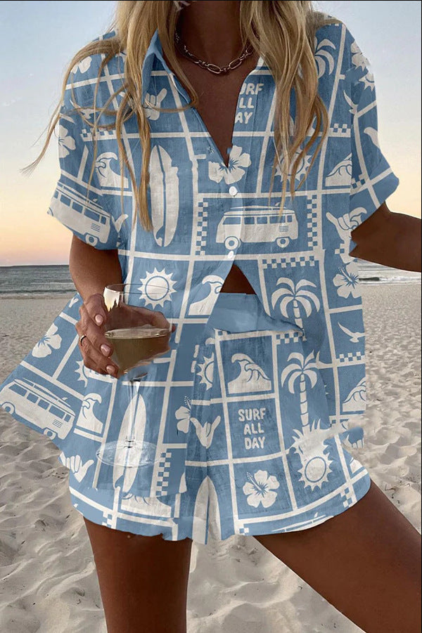 Trenara™ | Caravan-Inspired Short Linen Set