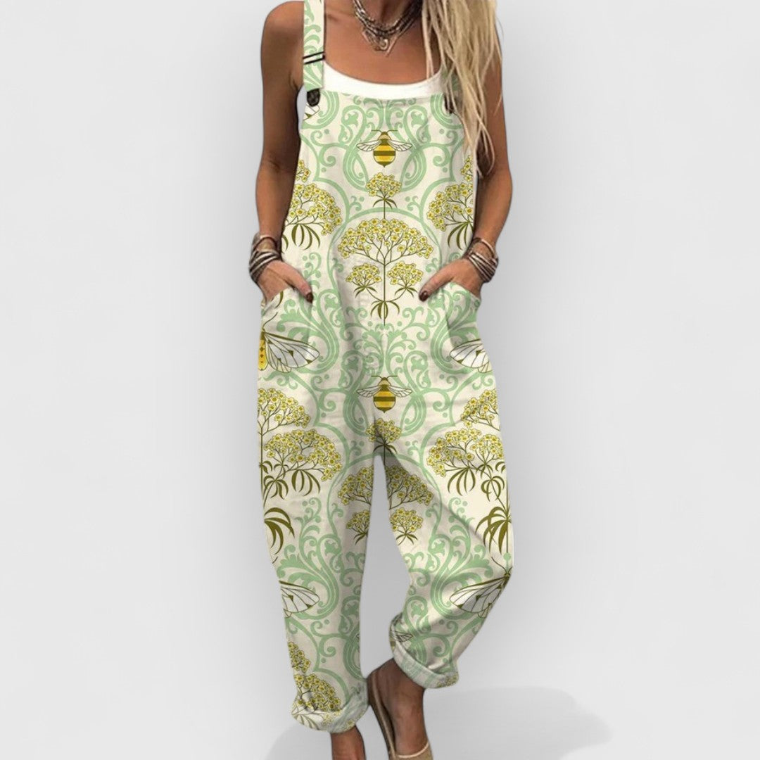 Aurora | Retro Floral Jumpsuit for Distinctive Style