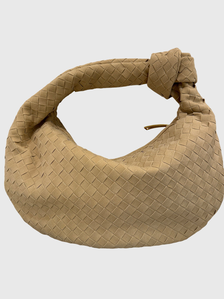 Celeste | Medium Suede Bag with Knotted Braided Detail
