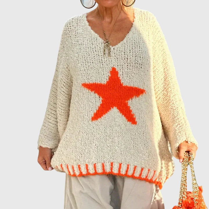 Aria V-Neck Knit Sweater