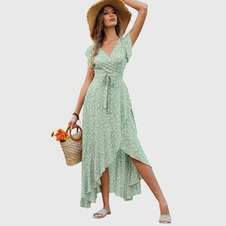 Adele - Floral Print Sleeveless Dress