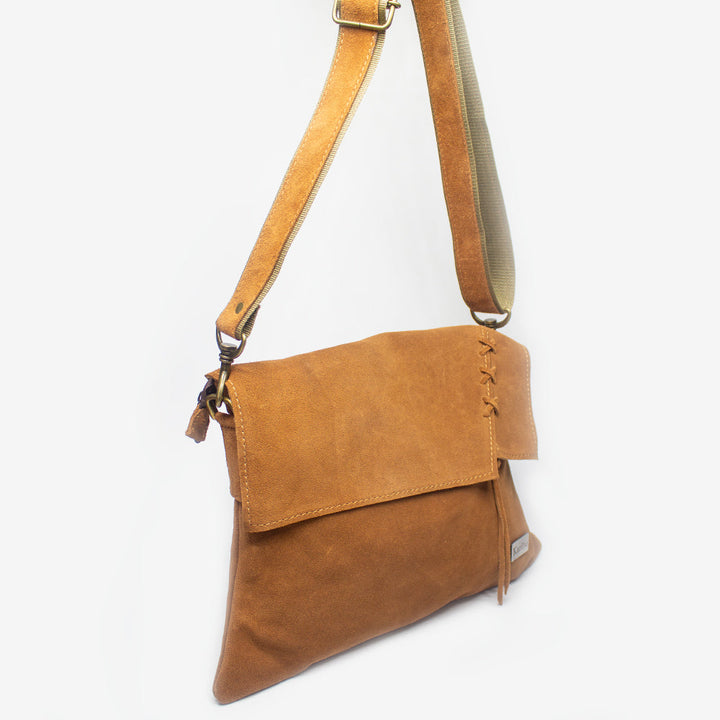 Braided Wallet in Caramel Brown