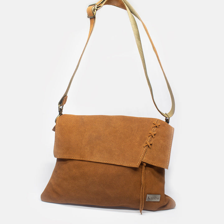 Braided Wallet in Caramel Brown