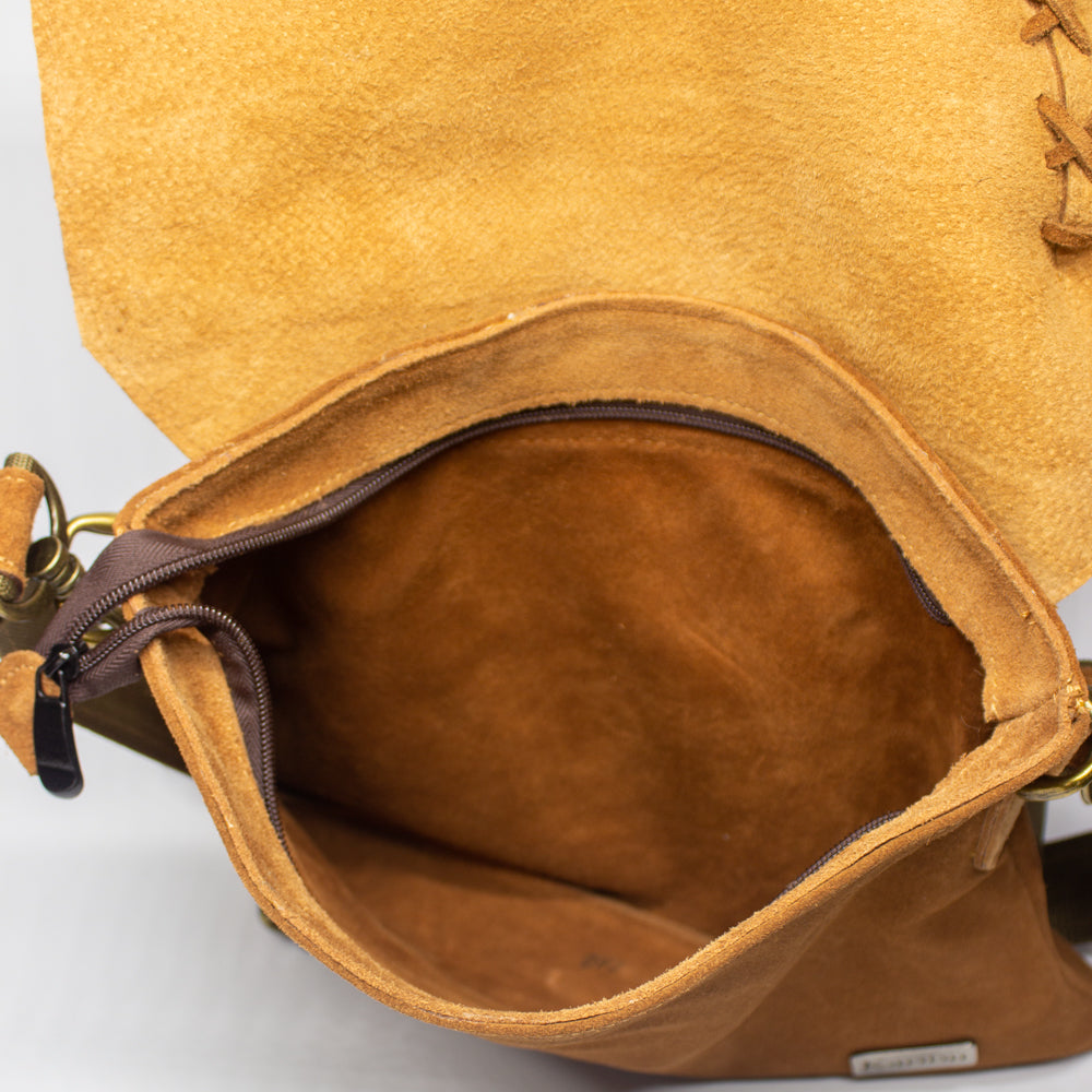 Braided Wallet in Caramel Brown
