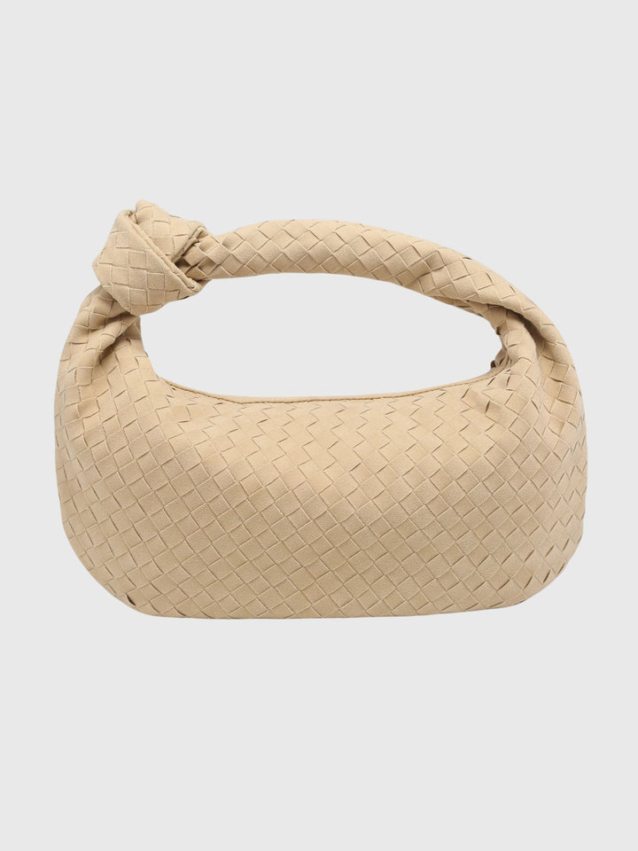 Celeste | Medium Suede Bag with Knotted Braided Detail