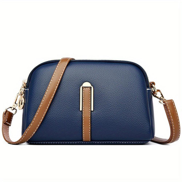 Mila Litchi Embossed Print Crossbody Bag