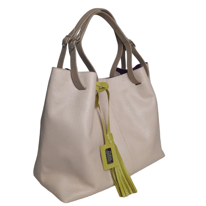 Adelle Nude Leather Handbag for Women