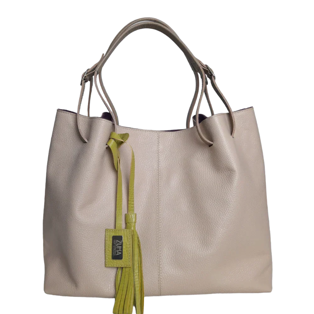 Adelle Nude Leather Handbag for Women