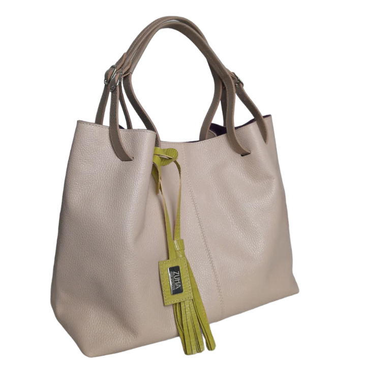 Adelle Nude Leather Handbag for Women