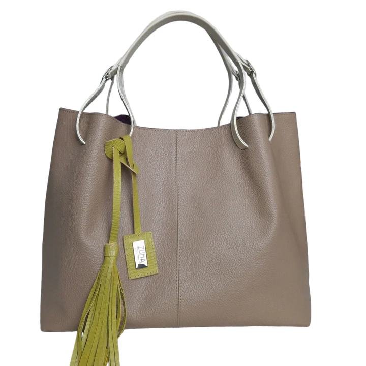 Adelle Taupe Leather Handbag for Women