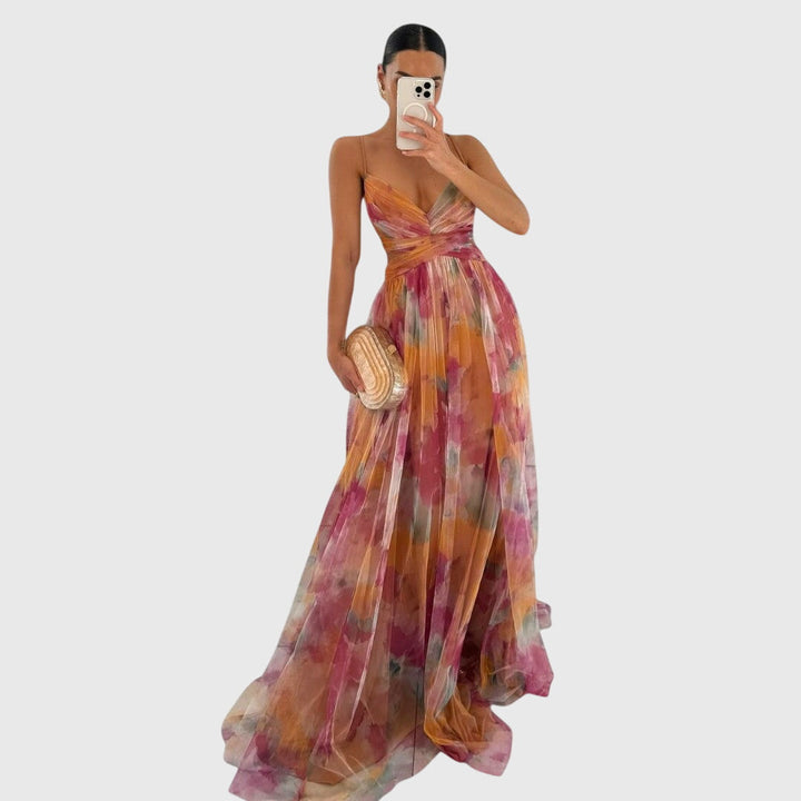 Chelsea - Elegant Floral Maxi Dress