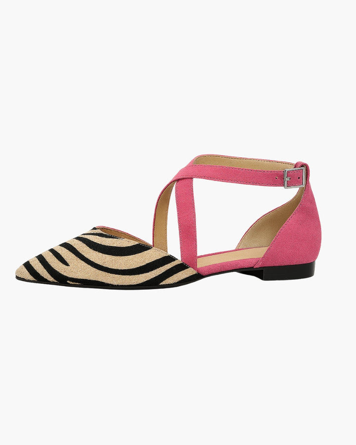 Asilia - Striped Pointed-Toe Sandals
