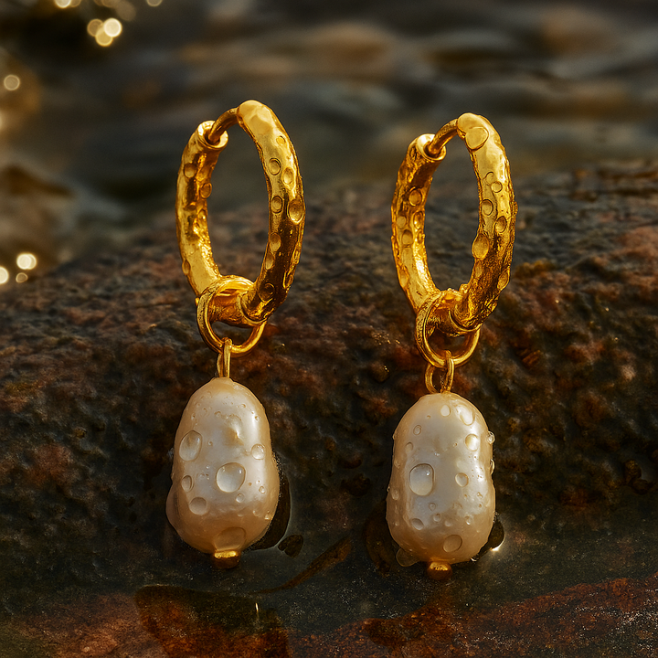Sedna | Aquatic Pearl Drop Earrings