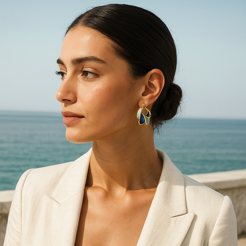 Brenda | Morning Waves in Enameled Elegance