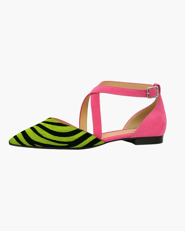Asilia - Striped Pointed-Toe Sandals