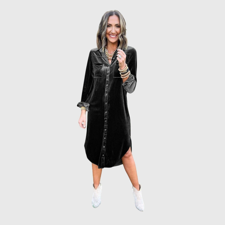 Camille - Relaxed Velvet Dress