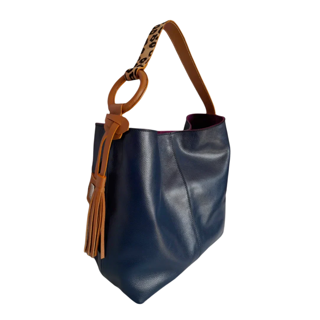 Nora Women's Dark Blue Leather Handbag