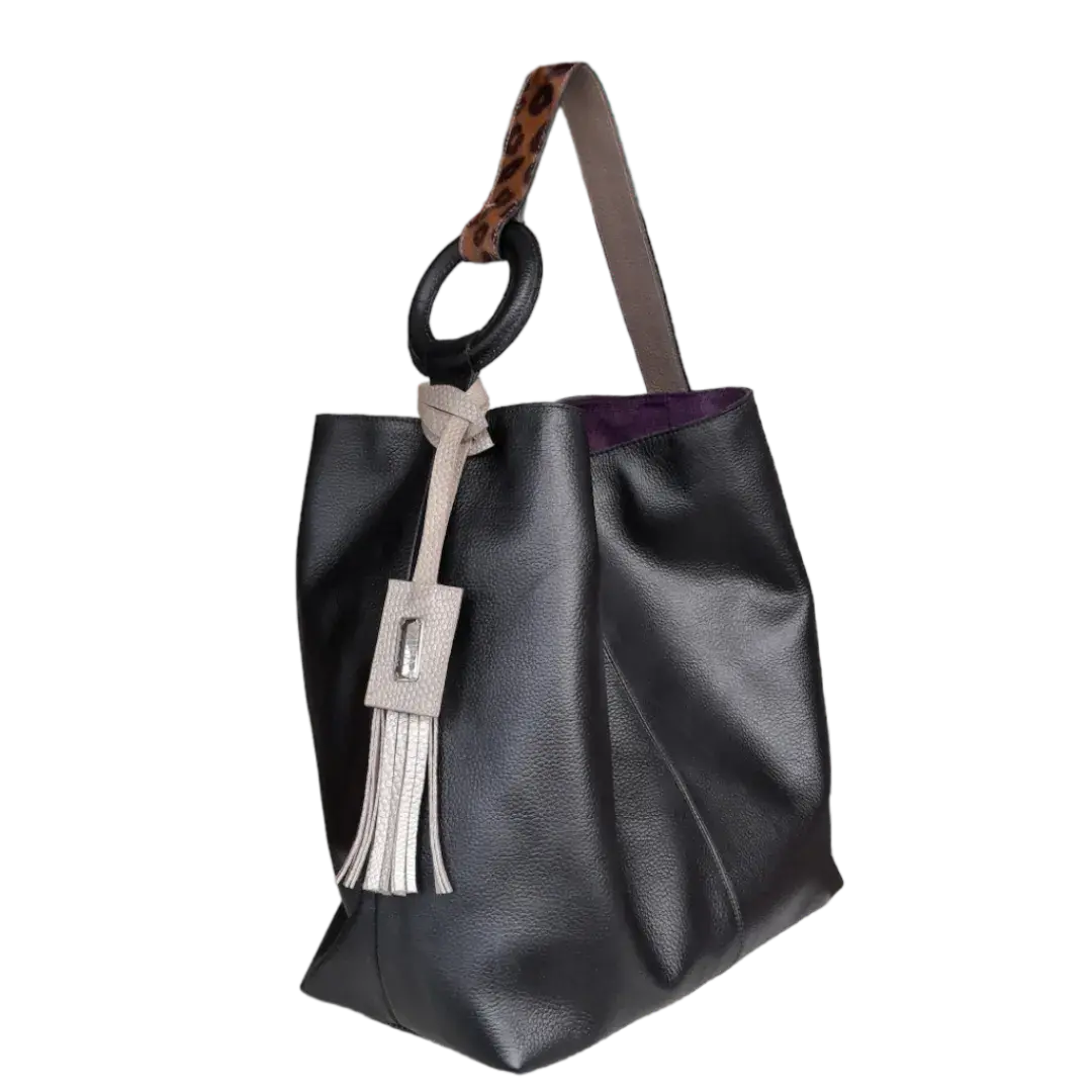 Nora Women's Black Leather Handbag