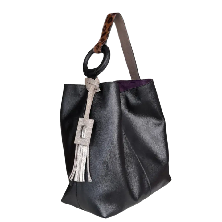 Nora Women's Black Leather Handbag