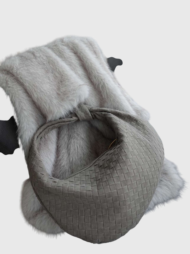 Celeste | Medium Suede Bag with Knotted Braided Detail