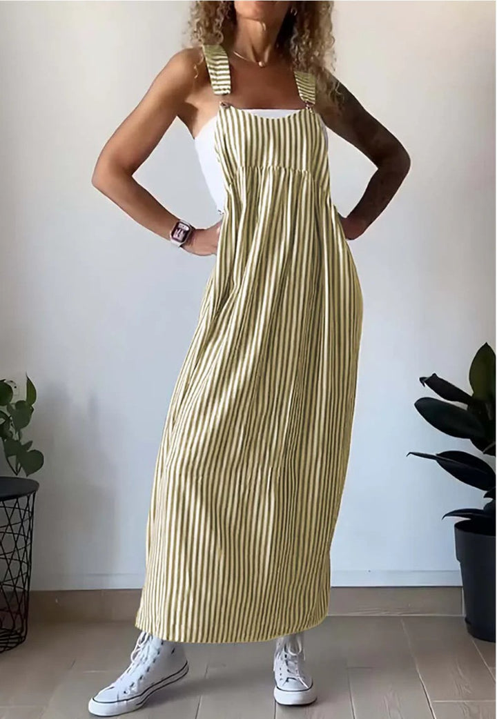 MARIELE STRIPED LONG DRESS