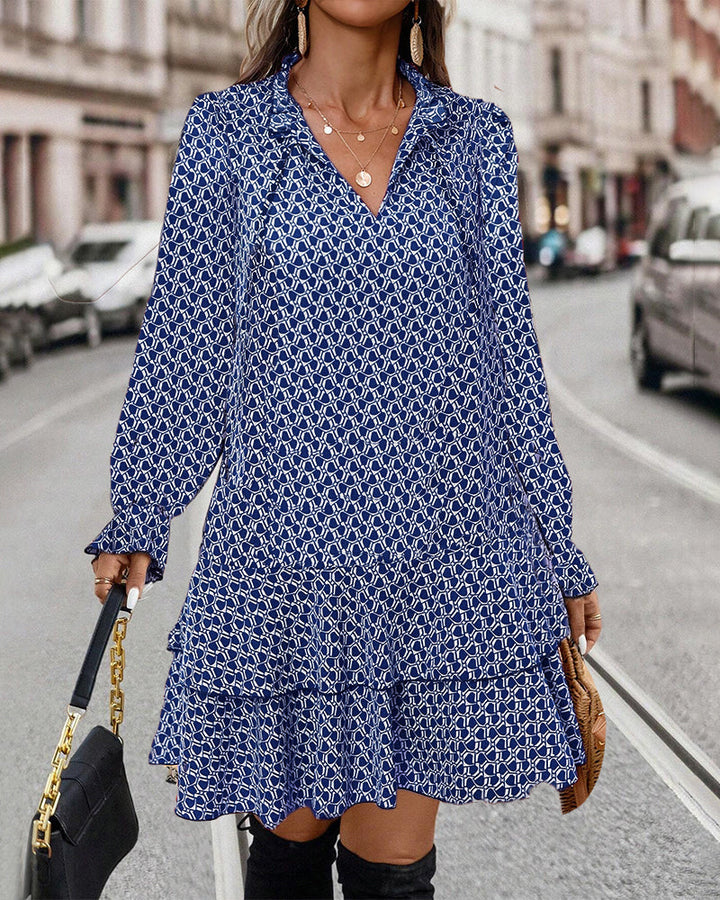 Lavinia™ – Long Sleeve Printed Dress
