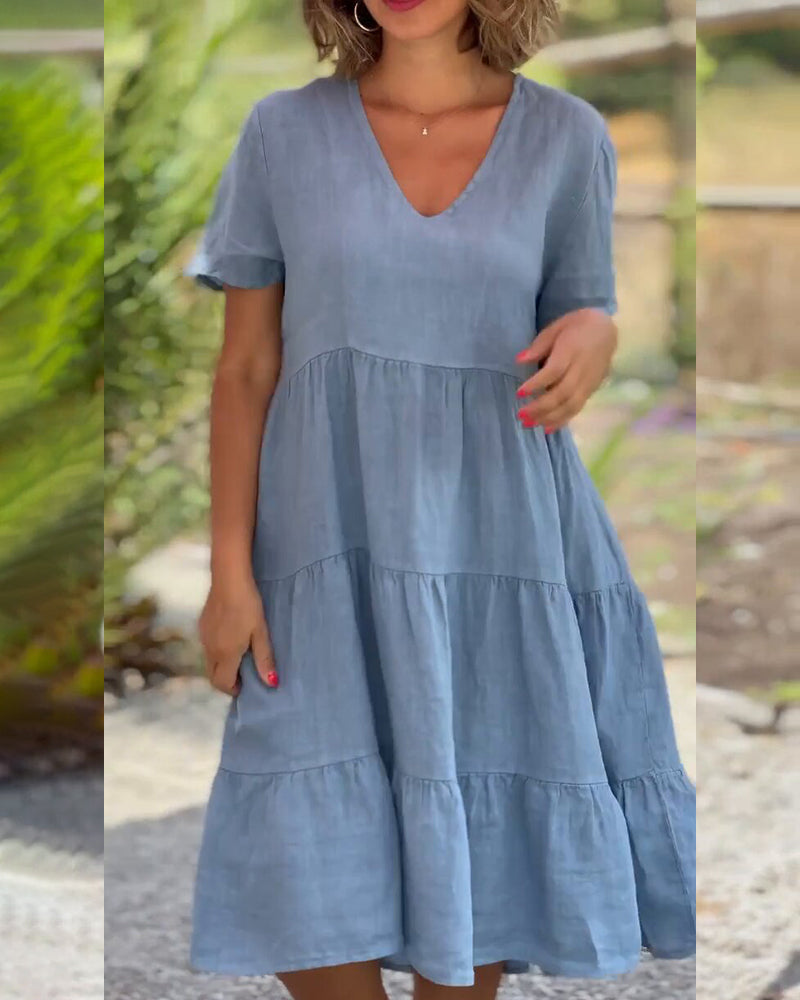 Susan - Elegant V-Neck Dress