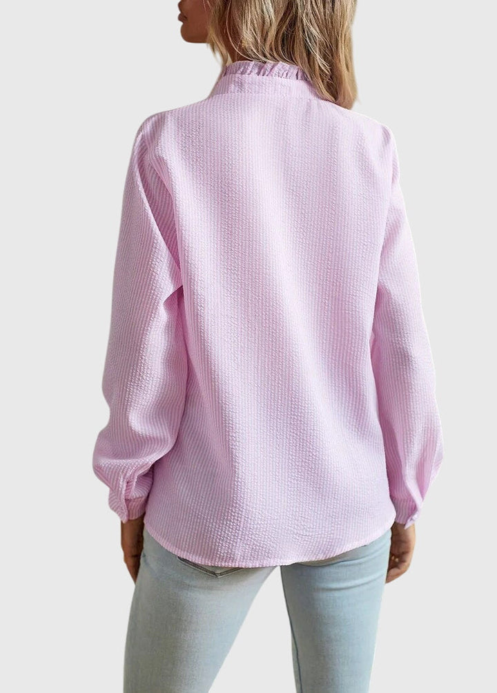 Alice - Long Sleeve Ruffle Blouse