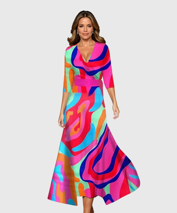 Caroline | Chic Floral Dress for Summer Elegance