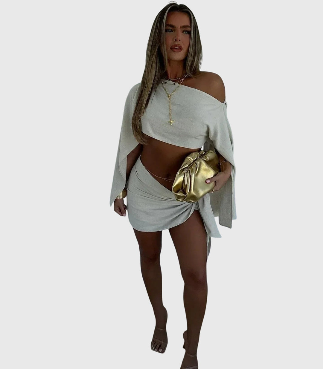 Amoura | Elegant Draped Ensemble