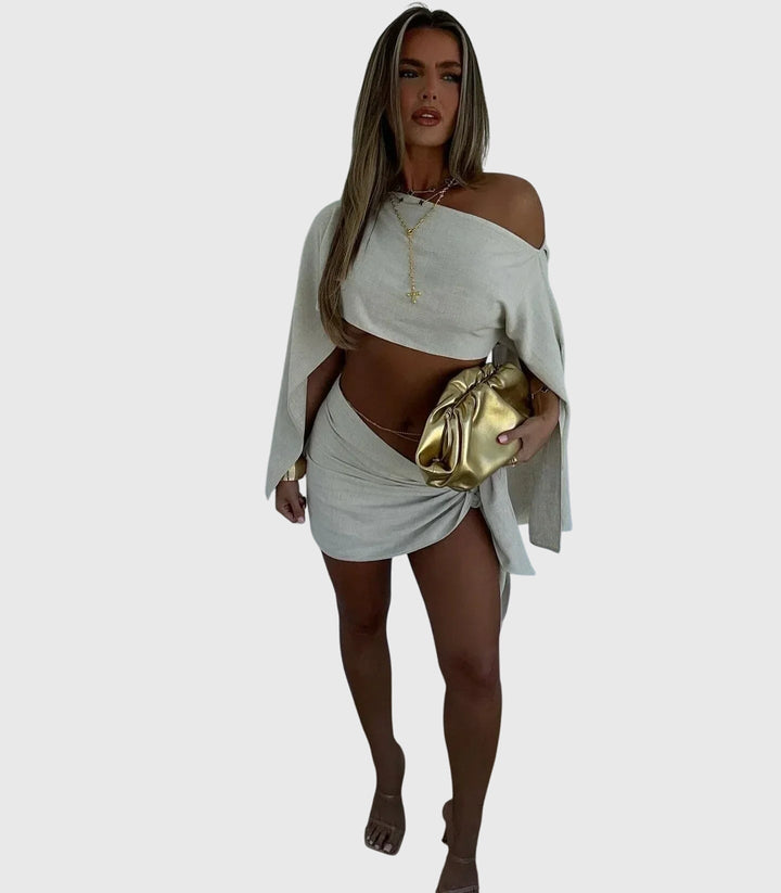 Amoura | Elegant Draped Ensemble