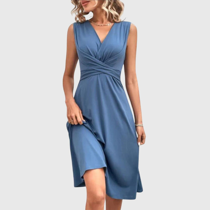 Brenda - Women's Summer Dress Featuring a Wrap Neckline