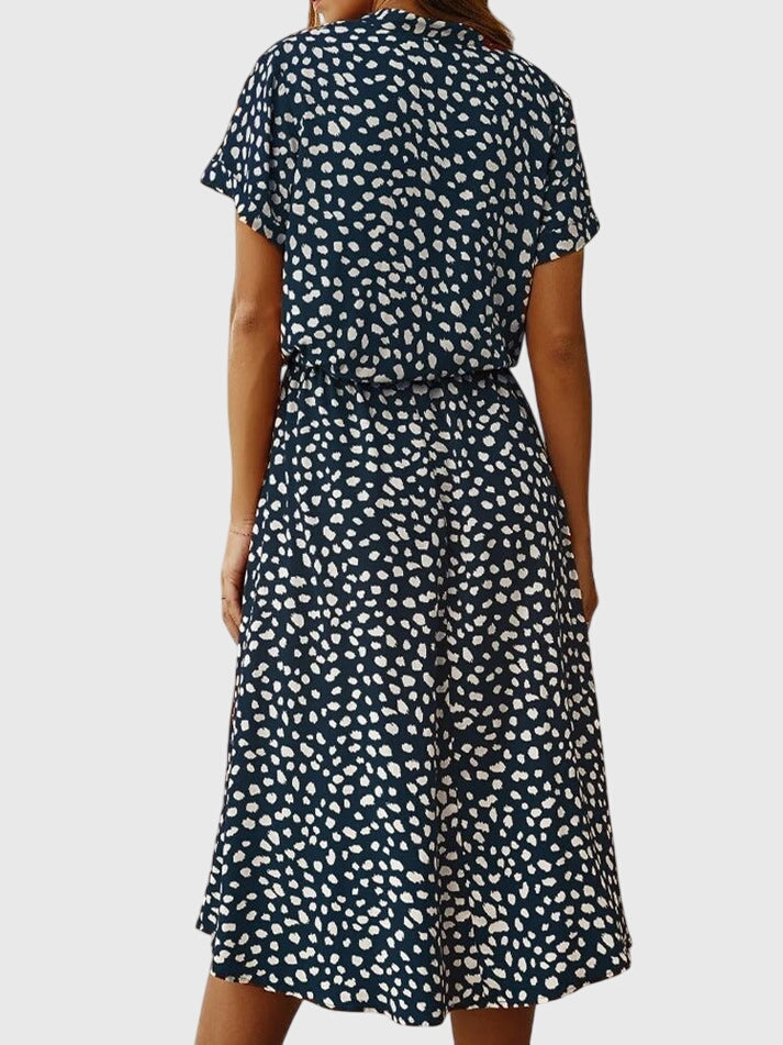 Amber | V-Neck Printed Dress