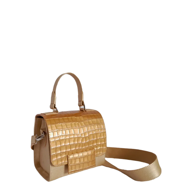 Elizabeth Coquito Women's White Gold Leather Handbag