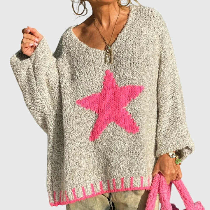 Aria V-Neck Knit Sweater