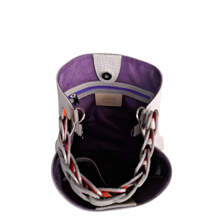 Simona Taupe Reptile Leather Bag for Women