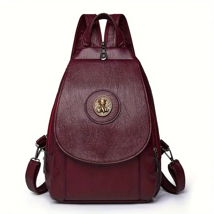 Mira's Retro Denim Backpack with Adjustable Straps