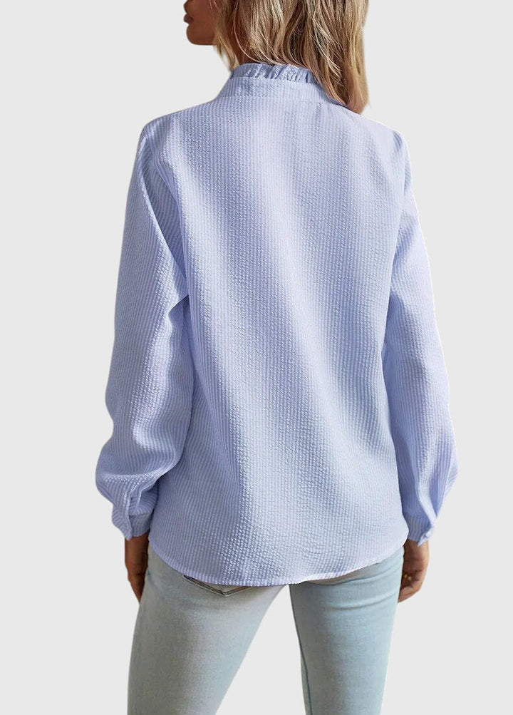 Alice - Long Sleeve Ruffle Blouse