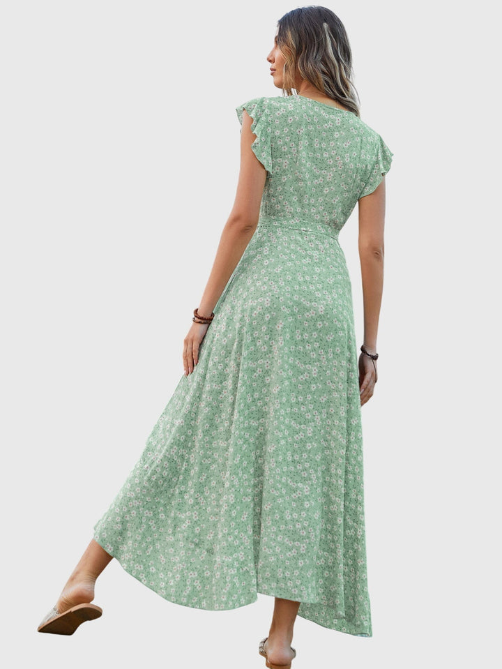 Adele - Floral Print Sleeveless Dress