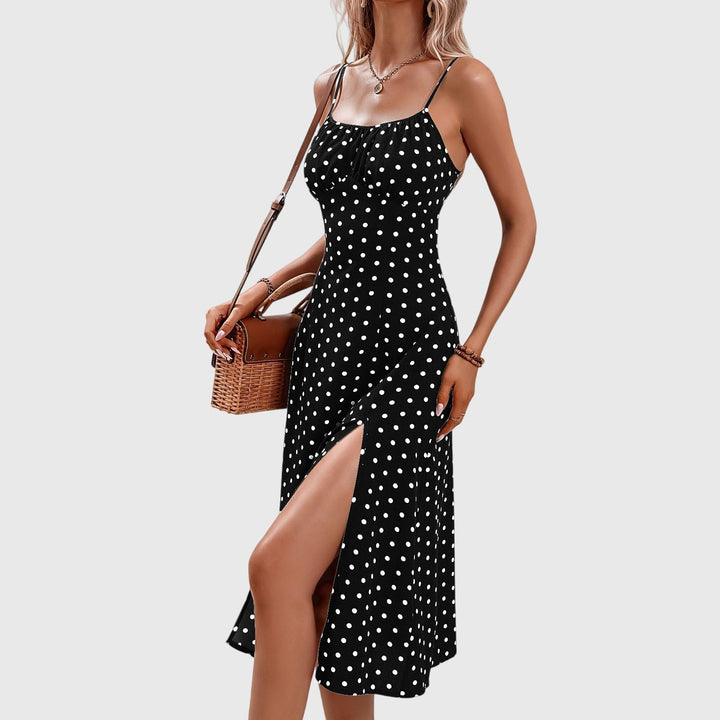 Aprille – Midi Dress with Polka Dot Print