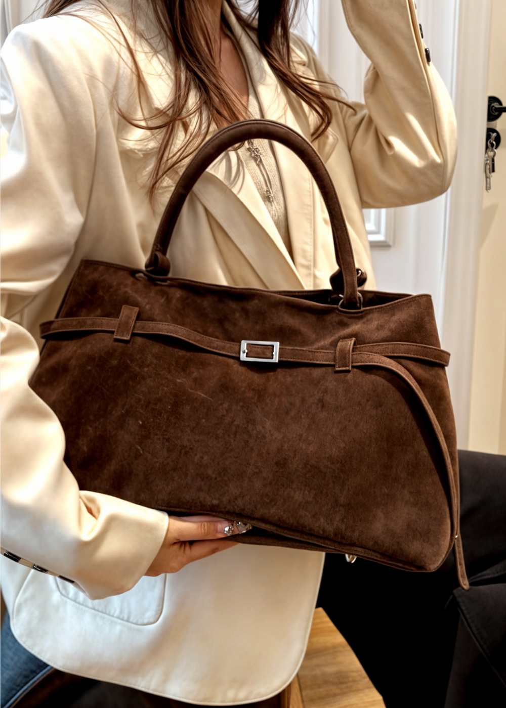 Celeste Suede BB Handbag
