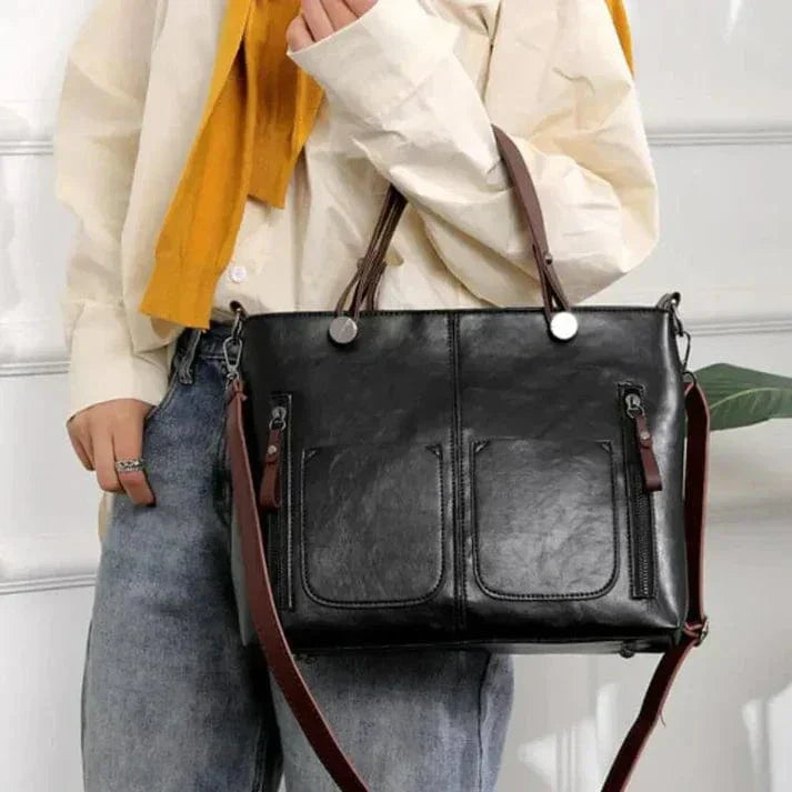 Chic Retro Leather Shoulder Bag