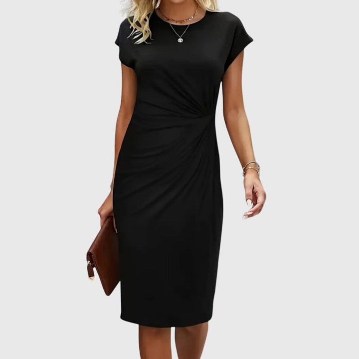 Anouk - Women's Short Sleeve Midi Dress for Formal Occasions