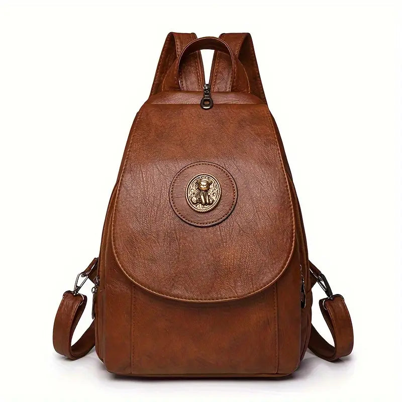 Mira's Retro Denim Backpack with Adjustable Straps